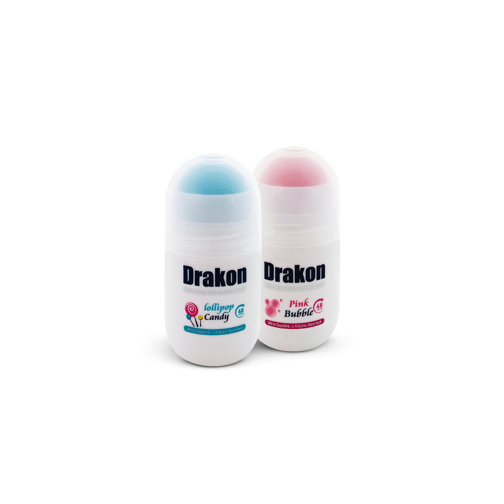 Whitening Roll-On Deodorant - Pink Bubble & Lollipop Candy (1+1 Free)